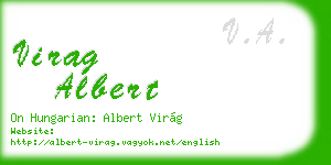 virag albert business card